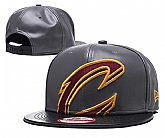 Cavaliers Team Logo Gray Leather Adjustable Hat GS,baseball caps,new era cap wholesale,wholesale hats